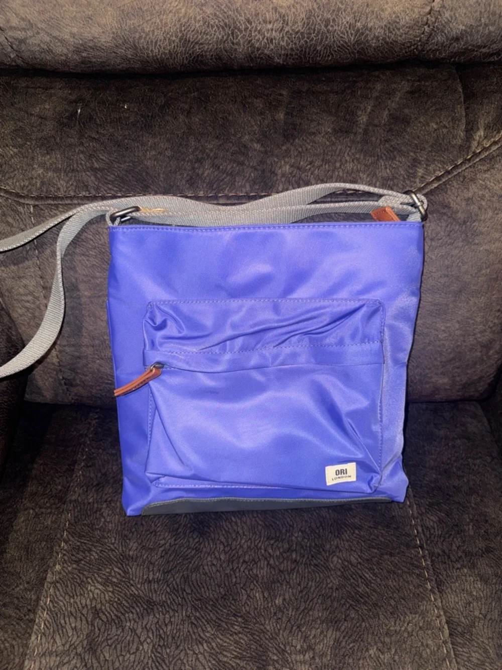 ORI LONDON Kensington B Recycled Nylon Crossbody in Simple Purple NWT - Picture 3 of 11